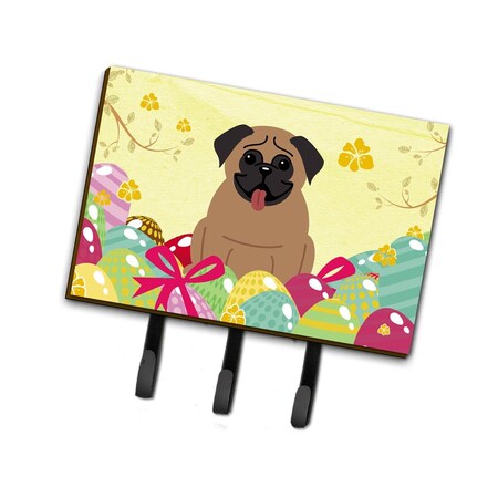 Carolines Treasures Easter Eggs Pug Brown Leash or Key Holder BB6005TH68